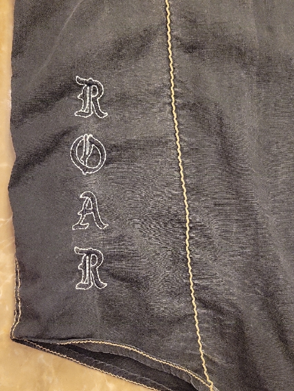 *Roar Black Embroidered Western-Style Men's Button-Up Shirt - Picture 8 of 14